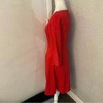 Vince Camuto  Coral Sheath Dress 6 Fit & Flare Boat Neck Pockets Classic Dopamine Photo 1