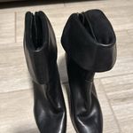 Ralph Lauren  Black Leather‎ Leola Fold-Over High Heel Boots Size 7.5 booties Photo 4