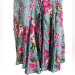 Aratta Silent Journey Dress Embroidered Beaded Semi Sheer Fairy Whimsy Size XL Blue Photo 8