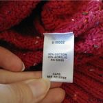 Cabela's  Red Multicolor Bobble Knit Vneck Sweater Photo 4