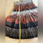 Lapis Anthropologie floral Ruffle Halter / Strapless Elastic Mini Dress size M Gray Size M Photo 13