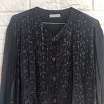barney's new york  embroidered tunic button down‎ top Photo 3