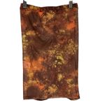 Pretty Little Thing NWT Mini Skirt Womens 2 Brown Tie-Dye Print Mesh Ruched Baddie Photo 5