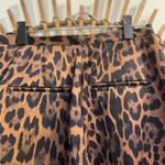 H&M 🐆🔥Women’s EUC  Leopard Trouser Pants Wide Leg Satin Feel Size 6 Workwear Photo 4