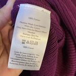 Eddie Bauer  V-neck Purple Knit Long Sleeve Sweater 100% Cotton 2XL #758 Photo 4
