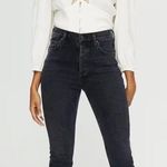 AGOLDE Nico Jeans High Rise Slim Virtue Wash Stretch Denim Black Grey Size 26 Photo 0