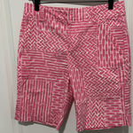 Lilly Pulitzer ✨  Women's Bamboo Print Resort Fit Zip Up Shorts Size 4‎ Pink Photo 0