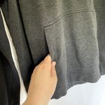 Nike gray white swoosh hooded sweatshirt hoodie women's size M kangaroo cotton Photo 2