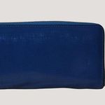 Coach Blue Leather Zip Around Wallet Multiple Card Slots Coin Pocket Organizer Photo 7