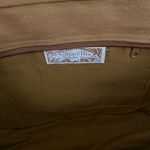 Vintage 2004 Cappelli Straworld basket weave Safari animal Purse Wood Handles Tan Photo 10