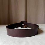 CAbi Brown Wide Leather Belt with Square Buckle Women's S/M Photo 2