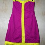 Britt Ryan Strapless Dress Pink And Yellow Size 6 Colorful Photo 0