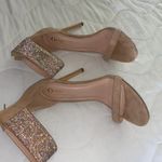 Women's Shoes Stilettos Rhinestone Sandals Back Zip Tan Size 8.5 Photo 2