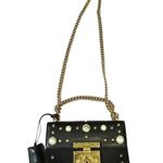 Gucci Black Leather Faux Pearl Padlock Shoulder Bag Photo 11
