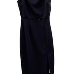 Princess Polly sz 4 black Aero Asymmetrical One Shoulder knit Midi Sheath dress Photo 1