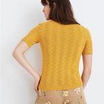 Madewell • Mustard Yellow Pointelle Willford Sweater Tee Photo 1