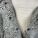 Sandro Studio Small Jacket Snaps Abstract Belted Long Sleeve Lined Ruffled Photo 4