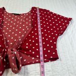 SheIn   Coquette Polka Dot front Tie  Shirt Size  Medium Photo 3