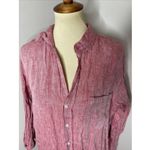 Frank & Eileen  Rory Lived-in Linen Maxi Shirtdress Red Pink Size L Photo 6