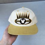 Disney Vintage 90s Unlimited Mickey Mouse Off White Yellow Gold Snapback Hat Cap Photo 9