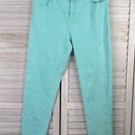 LIMA LIMON Stretchy Skinny Jeans Mint Green w White Dots Photo 0