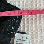 Sequin Hearts black lace, sequin, sexy glamorous Christmas party back cutout mini dress NWT 7 Photo 9