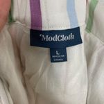 Modcloth Aspiration Creation Pastel Striped A Line Pleated Skirt Sz.L Photo 7