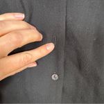 Soft Surroundings  Black Long Sleeve Button Down Shirt Womens L Lace Back Classic Photo 2