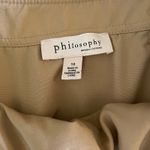 Philosophy Tan Suede A Line Mini Skirt Size 10 Retro Western Chore Soft Girl Med Photo 1