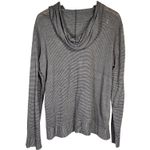 Eileen Fisher Striped Button Front Linen Hoodie Cardigan Women's Size M Photo 1