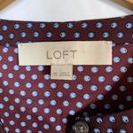 Loft  burgundy print block shirt dress XS Photo 6