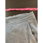 French Connection  Pull On Linen Pants Womens 12 Blue Lagenlook Logom Scandi FLAW Photo 8