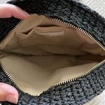 H&M Round Circle Black Straw Bag with Gold Hardware Photo 3