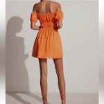 Faithfull the Brand  Viola Mini Smocked Dress In Orange‎ Size Medium Photo 1