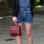 Dollhouse Denim Overalls Sz Large Distressed Coverall Shorts Shortalls Grunge Skater 90s Photo 10