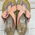 Autenti Pale Pink Genuine Leather Flowers Flip Flop Thong Sandals Size 39 US 8.5 Photo 9