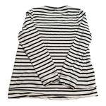 Talbots  Striped Long Sleeve Top with Zip Pockets Black‎ and White Striped Size L Photo 1