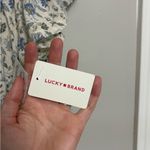 Lucky Brand NWT Floral Cap Sleeve Cotton Top in Cream Multi Floral - Size S Photo 6