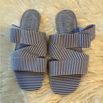 Kate Spade  New York Bianca slide sandals in a blue and white striped size 8.5 Photo 2