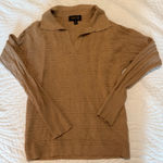 Truth NYC Tan textured argyle sweater Photo 0