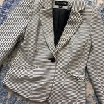 Forever 21 Black and White Striped Blazer Photo 1