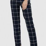 EXPRESS High Waisted Windowpane Sash Tie Anke Pant Photo 0