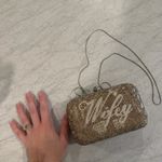 St Xavier “Wifey” beaded bridal clutch in champagne Tan Photo 8