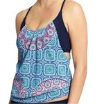 Athleta Fiji Blousy Blouson Tankini Swim Top size 32D/DD style #593958 Photo 0