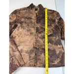 True Grit  Dry Goods Floral Textured Faux Fur‎ Jacket Brown Womens L Photo 5