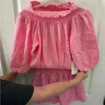 ADORABLE YanaK Magnolia Mini Dress (dbl gauze)~light pink~ large~ NWT! Pink Photo 3