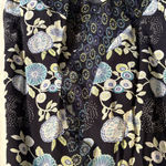 Requirements  Floral Midi Skirt Sz 16 Black Swing‎ Lined Cottagecore Boho Stretch Photo 2