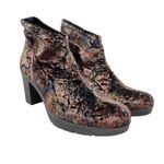 Toni Pons‎ Finley Bootie Velvet Velour Paisley Print Multicolor Size 38 US 7.5 Black Photo 4
