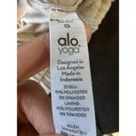 Alo Yoga  Women's Velour Sweatshirt Cropped Tank Bra, Small Pink Halter‎ Photo 5