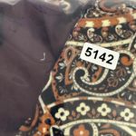 Driftwood  Paisley Print Velour Blazer Jacket Womens XS Tan Black Orange Pockets Photo 9